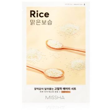 Missha Airy Fit Rice masca de celule cu efect de curatare si reimprospatare