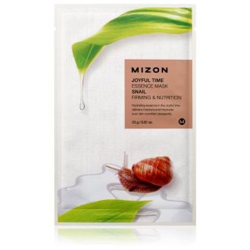 Mizon Joyful Time Snail mască textilă nutritivă cu efect de întărire