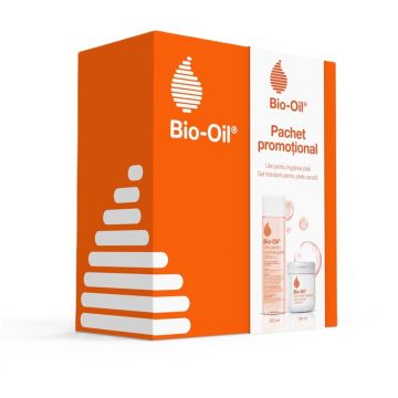 Pachet Ulei pentru ingrijirea pielii 200 ml + Gel pentru ingrijirea pielii uscate, 100 ml, Bio Oil