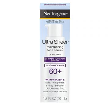 Ser de Fata, Neutrogena, Ultra Sheer Moisturizing, cu Protectie Solara, SPF 60+, impotriva UVA si UVB, cu Vitamina E, Rezistent la Apa, fara Parfum, 5 Ser de Fata, Neutrogena, Ultra Sheer Moisturizing, cu Protectie Solara, SPF 60+, impotriva UVA si UVB, cu Vitamina E, Rezistent la Apa, fara Parfum, 5