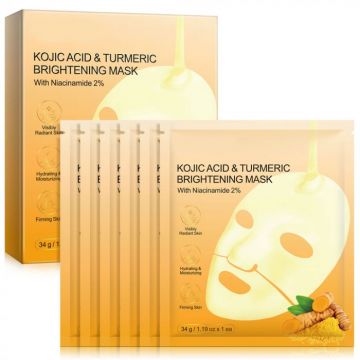 Set 6 Masti cu Acid Kojic si Turmeric ,   Luminozitate  Anti-Rid