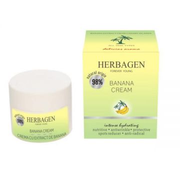 SHORT LIFE - Crema cu Extract de Banana - Herbagen Banana Cream, 50g