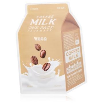 A’pieu One-Pack Milk Mask Coffee Masca hidratanta cu efect revitalizant sub forma de foaie