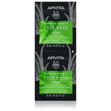 Apivita Express Beauty Moisturizing Face mask Aloe mască hidratantă răcoritoare faciale