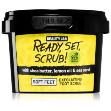 Beauty Jar Ready, Set, Scrub! exfoliant din zahar pentru tălpile picioarelor
