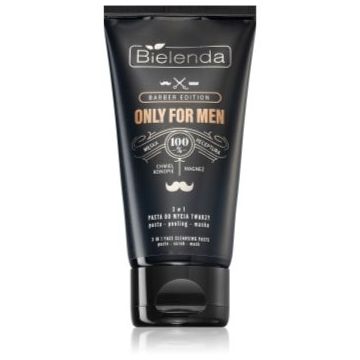 Bielenda Only for Men Barber Edition pastă de curățare 3 in 1