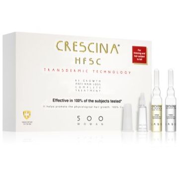 Crescina Transdermic 500 Re-Growth and Anti-Hair Loss tratament pentru stimularea creșterii părului și anti-cădere pentru femei