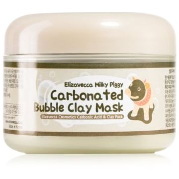 Elizavecca Milky Piggy Carbonated Bubble Clay Mask masca pentru curatare profunda pentru ten acneic