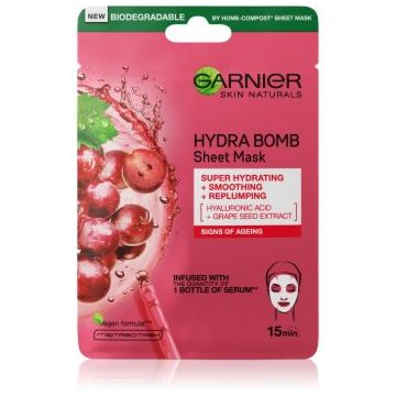 Garnier Skin Naturals Hydra Bomb mască textilă pentru netezire