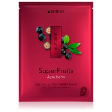 KORIKA SuperFruits Acai Berry - Anti-pollution Sheet Mask masca pentru celule cu efect detoxifiant