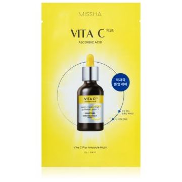 Missha Vita C Plus mască textilă iluminatoare cu vitamina C