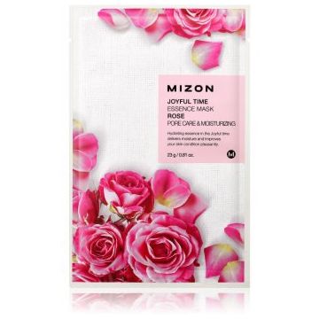 Mizon Joyful Time Rose mască textilă hidratantă pentru micsorarea porilor
