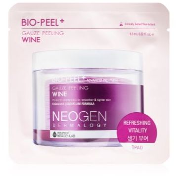 Neogen Dermalogy Bio-Peel+ Gauze Peeling Wine discuri pentru indepartarea impuritatilor pentru netezirea pielii si inchiderea porilor