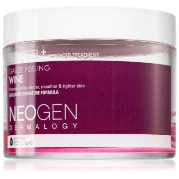 Neogen Dermalogy Bio-Peel+ Gauze Peeling Wine discuri pentru indepartarea impuritatilor pentru netezirea pielii si inchiderea porilor