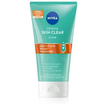 Nivea Derma Skin Clear demachiant cu efect de peenling