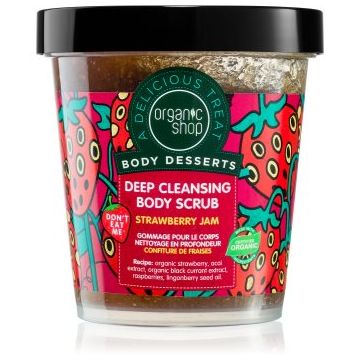 Organic Shop Body Desserts Strawberry Jam peeling de curățare profundă pentru corp