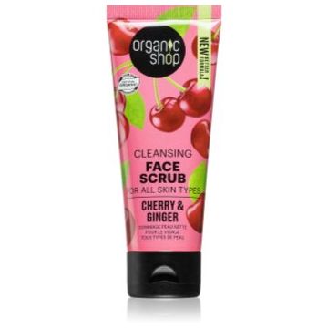 Organic Shop Ginger & Cherry demachiant cu efect de peenling