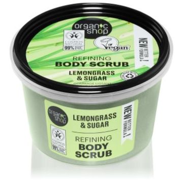 Organic Shop Lemongrass & Sugar crema delicata pentru exfoliere pentru corp