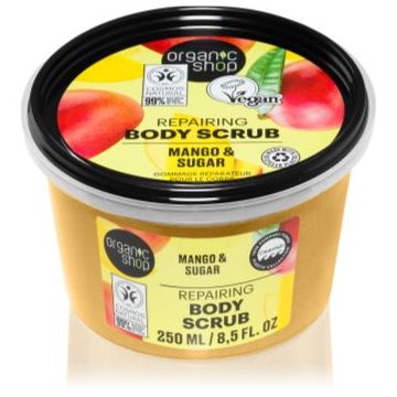 Organic Shop Mango & Sugar exfoliant corporal pentru piele mătăsoasă și netedă