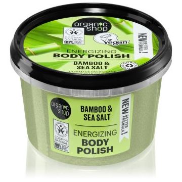 Organic Shop Organic Bamboo & Sea Salt exfoliant energizant pentru corp