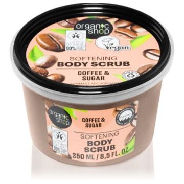 Organic Shop Organic Coffee & Sugar exfoliant de corp, cu cafea