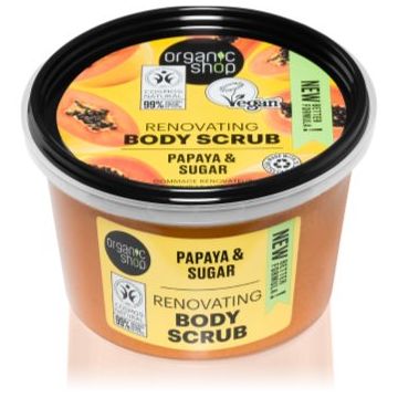 Organic Shop Organic Papaya & Sugar exfoliant de corp cu zahăr