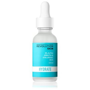 Revolution Skincare Hyaluronic Acid & 2% Alpha Arbutin ser hidratant pentru stralucire