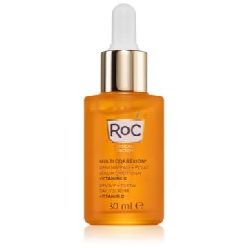 RoC Multi Correxion Revive + Glow ser stralucire cu vitamina C pentru față și gât