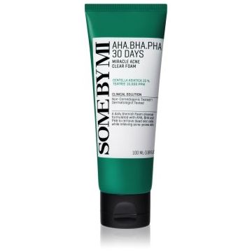 Some By Mi AHA∙BHA∙PHA 30 Days Miracle Acne Clear Foam Spuma curatare intensa. pentru ten acneic