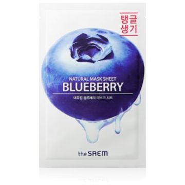 The Saem Natural Mask Sheet Blueberry masca de celule cu efect revitalizant