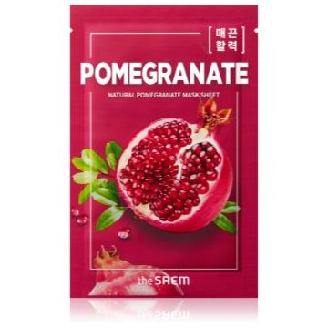 The Saem Natural Mask Sheet Pomegranate Masca facelift intens și de strălucire