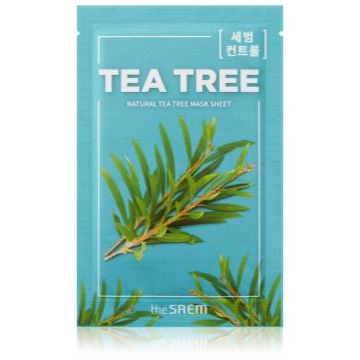 The Saem Natural Mask Sheet Tea Tree masca de celule cu efect de curatare si reimprospatare