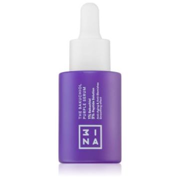 3INA The Bakuchiol Purple Serum serum cu efect de iluminare pentru protectia tenului