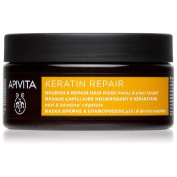 Apivita Keratin Repair Nourish Repair Hair Mask mască regeneratoare pentru părul deteriorat cu keratina