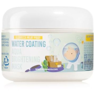 Elizavecca Milky Piggy Water Coating Aqua Brightening Mask masca de colagen pentru luminozitate si hidratare