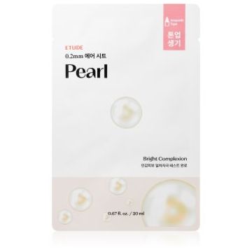 ETUDE 0.2 Therapy Air Mask Pearl mască textilă iluminatoare cu efect revitalizant