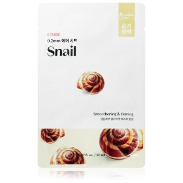 ETUDE 0.2 Therapy Air Mask Snail mască textilă pentru netezire extract de melc