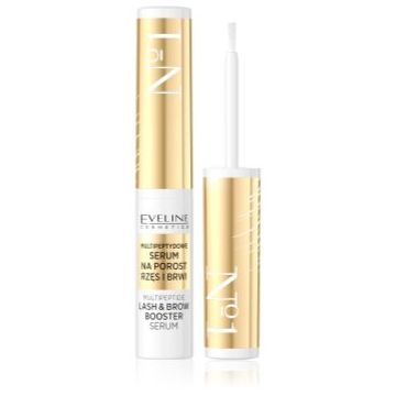 Eveline Cosmetics No. 1 Ser stimulator pentru creșterea genelor și a sprâncenelor cu peptide