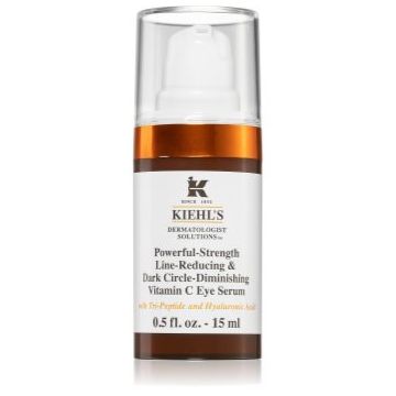 Kiehl's Dermatologist Solutions Powerful-Strength Line-Reducing & Dark Circle-Diminishing Vitamin C ser pentru ochi pentru toate tipurile de ten, inclusiv piele sensibila