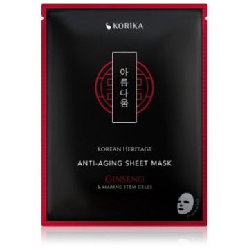KORIKA Korean Heritage Red Ginseng & Adenosine Anti-aging Sheet Mask mască facială de pânză cu efect anti-rid