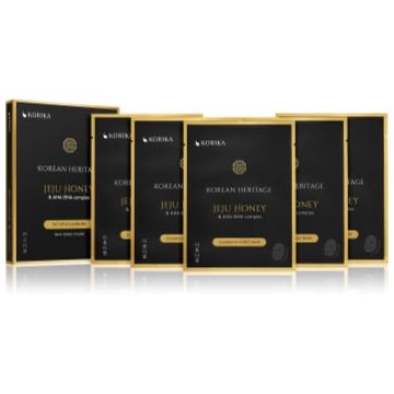 KORIKA Korean Heritage Set of 5 Cleansing Face Sheet Masks set de măști de față la un preț mai avantajos perfecta pentru curatare