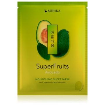 KORIKA SuperFruits Avocado - Nourishing Sheet Mask mască textilă nutritivă