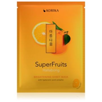 KORIKA SuperFruits Hallabong - Brightening Sheet Mask mască textilă iluminatoare