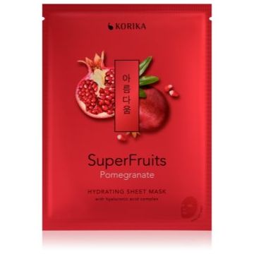KORIKA SuperFruits Pomegranate - Hydrating Sheet Mask mască textilă hidratantă