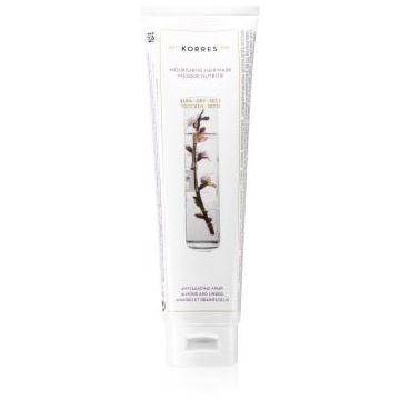 Korres Almond & Linseed masca hranitoare pentru păr uscat și deteriorat