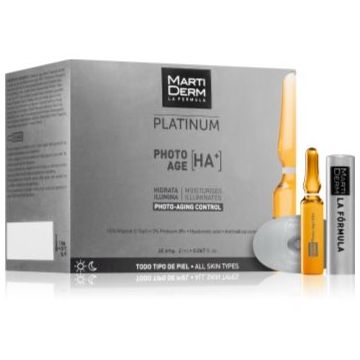 MartiDerm Platinum Photo Age HA+ ser facial anti-îmbătrânire in fiole
