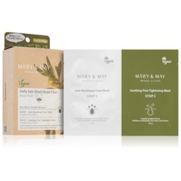 MARY & MAY Daily Safe Black Head Clear Nose Mask patch-uri de curatare a prilor de pe nas pentru tratarea tenului în două faze