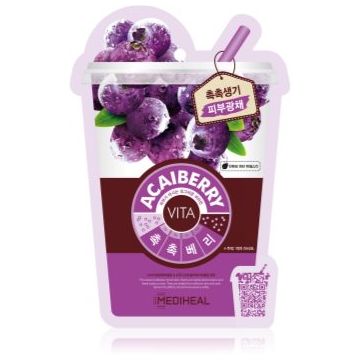 MEDIHEAL Vita Mask Acaiberry masca pentru celule cu efect de întărire