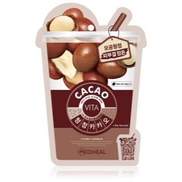MEDIHEAL Vita Mask Cacao masca pentru celule pentru a improspata porii si pielea cu aspect obosit