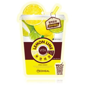 MEDIHEAL Vita Mask Lemon Lime mască textilă iluminatoare